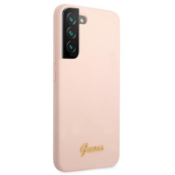 Guess GUHCS22MLSLMGPP Hardcase Silicone Script Metal Logo for Samsung Galaxy S22+ S906 / pink