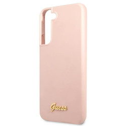 Guess GUHCS22MLSLMGPP Hardcase Silicone Script Metal Logo for Samsung Galaxy S22+ S906 / pink