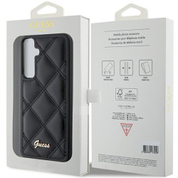 Guess GUHCS23FEPSQSQSK Quilted Metal Logo Hardcase for Samsung Galaxy S23 FE / black