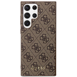 Guess GUHCS23LG4GFBR Hardcase 4G Metal Gold Logo for Samsung Galaxy S23 Ultra S918 / brown