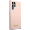 Guess GUHCS23LLSLMGPP Hardcase Silicone Script Metal Logo for Samsung Galaxy S23 Ultra S918 / pink