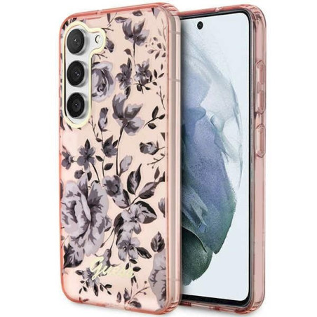 Guess GUHCS23MHCFWSP S23+ S916 Flower Collection hardcase / pink