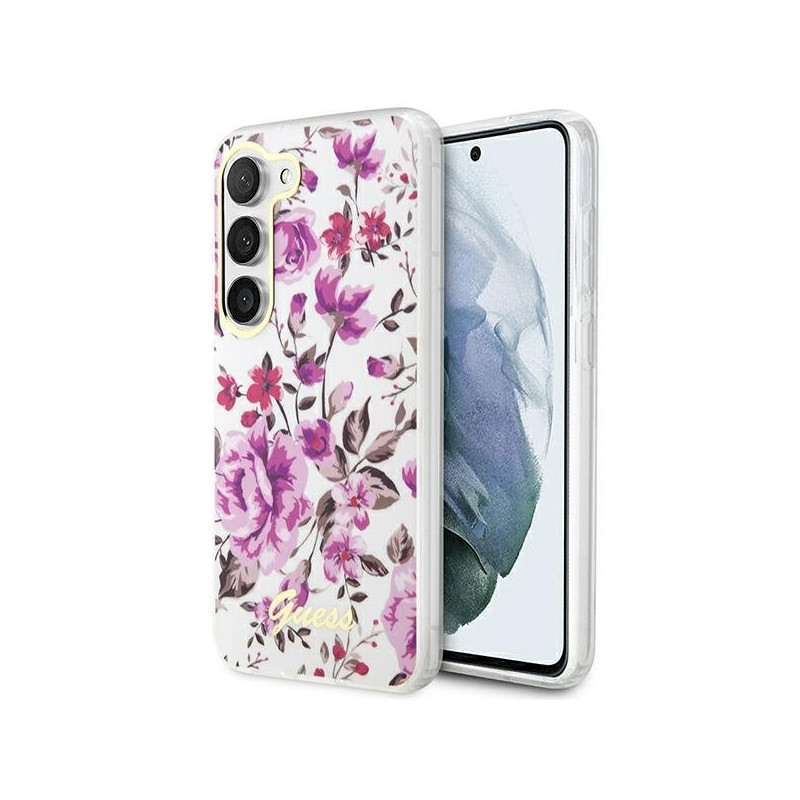 Guess GUHCS23MHCFWST Flower Collection Hardcase for Samsung Galaxy S23+ S916 / white