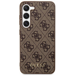 Guess GUHCS23SG4GFBR Hardcase 4G Metal Gold Logo for Samsung Galaxy S23 / brown
