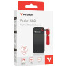 Verbatim Pocket SSD External Drive 256GB USB-C 3.2 gen.2 / black-red