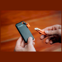 Verbatim 32285 Pocket External Drive SSD 512GB with keychain USB-C cable 3.2 gen.2 / black-orange