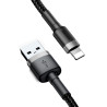 Baseus Cafule USB to Lightning Cable 2A 3m / grey-black