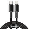 Baseus High Density Braided USB-C to Lightning Cable 20W 5A PD 2m / black