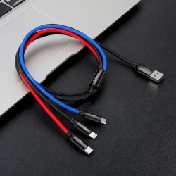 Baseus USB3w1 USB-C / Lightning / Micro 3.5A 1.2m Cable / black