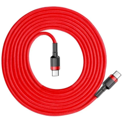 Baseus Cafule USB-C to USB-C Cable PD 2.0, QC 3.0, 60W, 2m / red