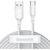 Baseus Simple Wisdom USB to USB-C Cable 40W 5A 1.5m / white (2 pcs.)