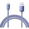 Baseus Crystal Shine Lightning USB-A Cable 2.4A 2m / purple
