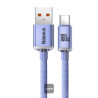 Baseus Crystal Shine USB-A - USB-C Cable 100W 1.2m / fioletowy