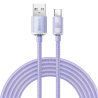 Baseus Crystal Shine USB-A - USB-C Cable 100W 1.2m / fioletowy