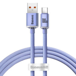 Baseus Crystal Shine USB-A - USB-C Cable 100W 1.2m / fioletowy