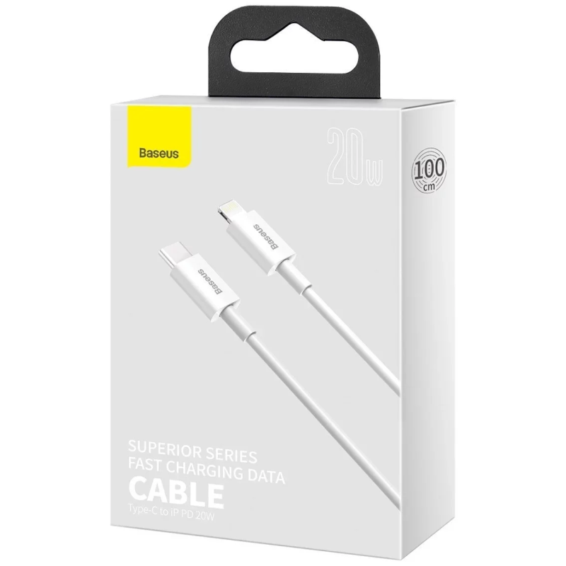 Baseus Superior Series Lightning to USB-C Cable 20W PD 1m / white