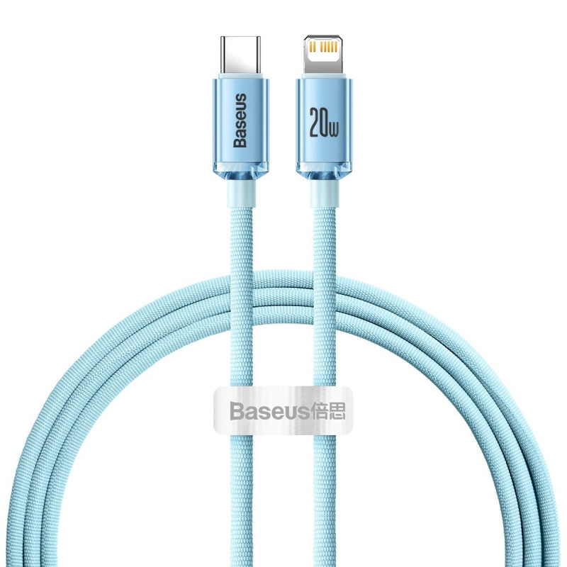 Baseus Crystal Shine USB-C to Lightning Cable 20W 1.2m / blue