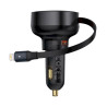 Baseus Enjoyment Pro 55W USB-A Retractable Cable Lightning Car Charger / black