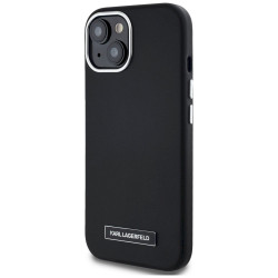 Karl Lagerfeld FW Metal Plate MagSafe Case for iPhone 15 / black