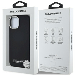 Karl Lagerfeld FW Metal Plate MagSafe Case for iPhone 15 / black