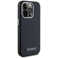 Karl Lagerfeld FW Metal Plate MagSafe Case for iPhone 15 Pro / black