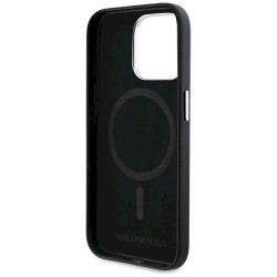 Karl Lagerfeld FW Metal Plate MagSafe Case for iPhone 15 Pro / black