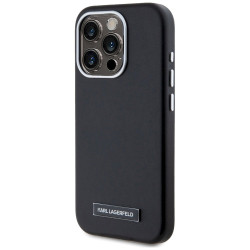Karl Lagerfeld FW Metal Plate MagSafe Case for iPhone 15 Pro Max / black
