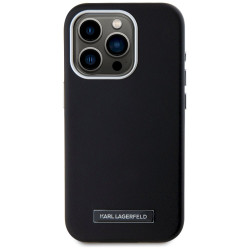 Karl Lagerfeld FW Metal Plate MagSafe Case for iPhone 15 Pro Max / black