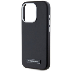 Karl Lagerfeld FW Metal Plate MagSafe Case for iPhone 15 Pro Max / black