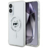 Karl Lagerfeld Button Choupette Head Printed Logo MagSafe Case for Samsung Galaxy S25 Edge / white