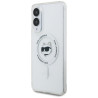 Karl Lagerfeld Button Choupette Head Printed Logo MagSafe Case for Samsung Galaxy S25 Edge / white