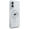 Karl Lagerfeld Button Choupette Head Printed Logo MagSafe Case for Samsung Galaxy S25 Edge / white