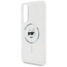 Karl Lagerfeld Button Choupette Head Printed Logo MagSafe Case for Samsung Galaxy S25 Edge / white