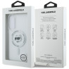 Karl Lagerfeld Button Choupette Head Printed Logo MagSafe Case for Samsung Galaxy S25 Edge / white