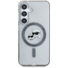 Case Karl Lagerfeld Button Karl & Choupette Heads Printed Logo MagSafe for Samsung Galaxy S25+ / black
