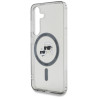 Case Karl Lagerfeld Button Karl & Choupette Heads Printed Logo MagSafe for Samsung Galaxy S25+ / black