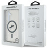Case Karl Lagerfeld Button Karl & Choupette Heads Printed Logo MagSafe for Samsung Galaxy S25+ / black
