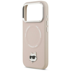 Karl Lagerfeld Choupette Pin MagSafe Case for iPhone 17 Pro Max / pink
