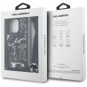 Karl Lagerfeld Crossbody Grained Pattern & Logo Case for iPhone 16 Pro Max / black