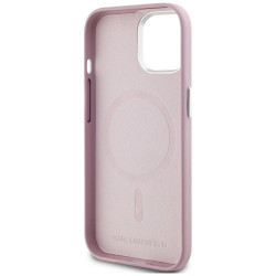 Case Karl Lagerfeld FW Metal Plate MagSafe for iPhone 15 / pink