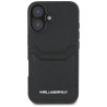 Karl Lagerfeld HC Grained PU Cardslot Metal Elong for iPhone 16 / black
