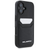 Karl Lagerfeld HC Grained PU Cardslot Metal Elong for iPhone 16 / black