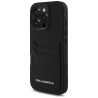 Karl Lagerfeld HC Grained PU Cardslot Metal Elong Case for iPhone 16 Pro / black
