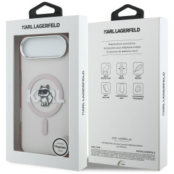 Karl Lagerfeld IML Choupette Sketch Logo MagSafe Case for iPhone Air / Pink