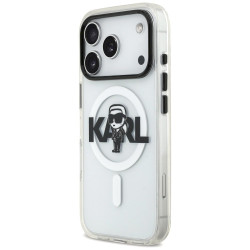 Karl Lagerfeld IML Karl Sketch Logo MagSafe Case for iPhone 17 Pro / clear