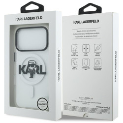 Karl Lagerfeld IML Karl Sketch Logo MagSafe Case for iPhone 17 Pro / clear