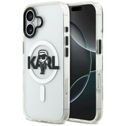 Karl Lagerfeld IML Karl Sketch Logo MagSafe Case for iPhone 17 / clear