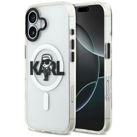 Karl Lagerfeld IML Karl Sketch Logo MagSafe Case for iPhone 17 / clear