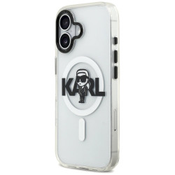 Karl Lagerfeld IML Karl Sketch Logo MagSafe Case for iPhone 17 / clear