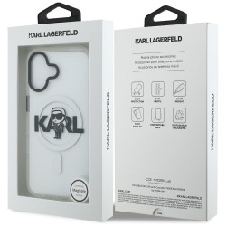 Karl Lagerfeld IML Karl Sketch Logo MagSafe Case for iPhone 17 / clear